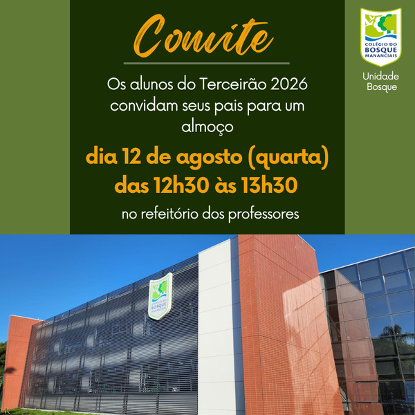 ALMOÇO COM OS PAIS - TERCEIRÃO 2026