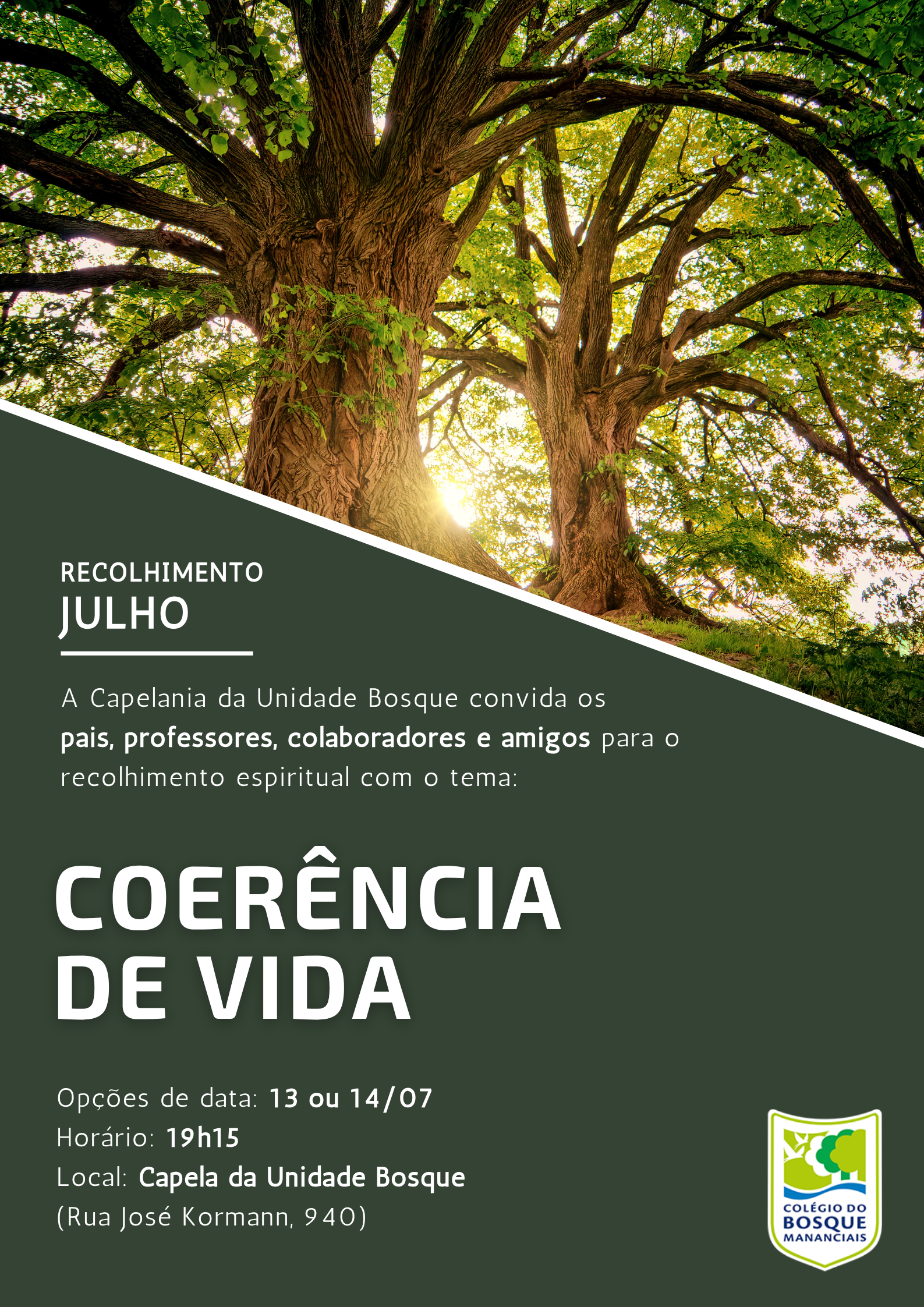 Recolhimento Espiritual de Julho - masculino
