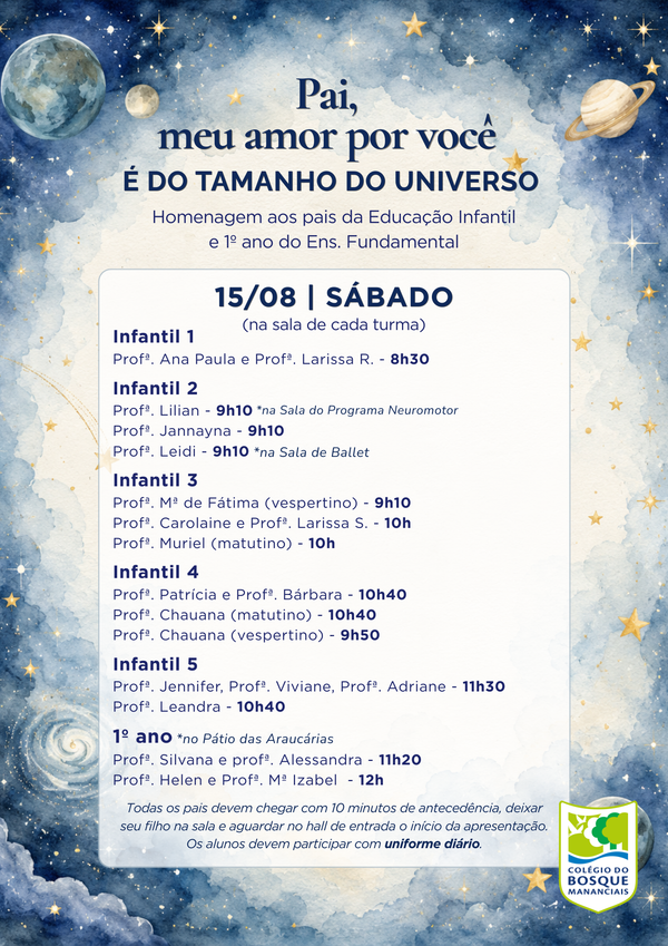 DIA DOS PAIS - EDUCAÇÃO INFANTIL E 1º ANO DO ENS. FUNDAMENTAL