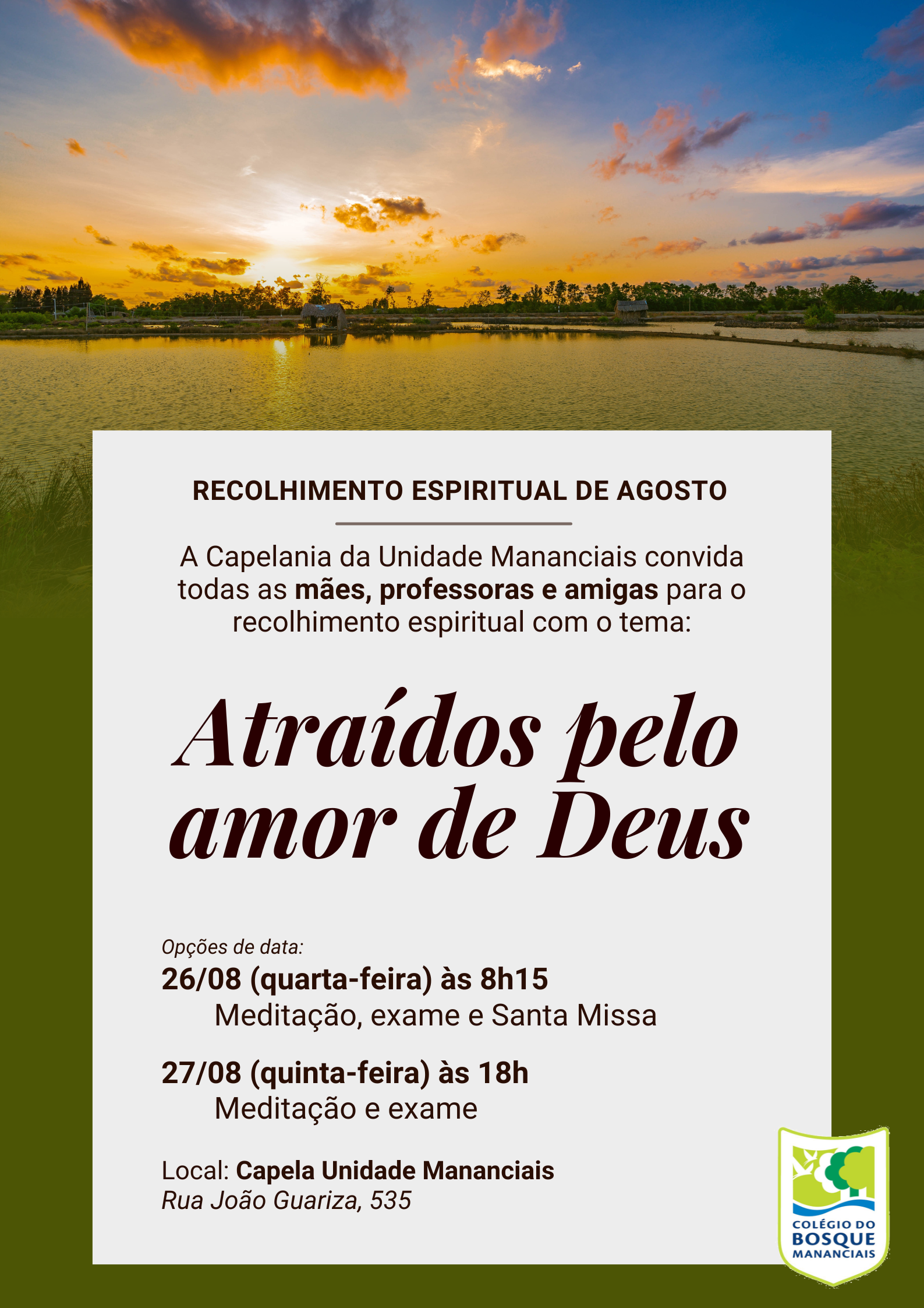 Recolhimento Espiritual de Agosto - Feminino